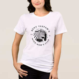 En Tri-matière T-shirt Auntie's Wine Club pour mamans - Noir