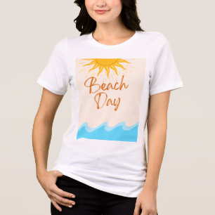 En Tri-matière T-Shirt Beach Day Tee Summer Sun Waves