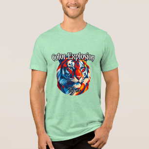 En Tri-matière T-shirt Bella+Canvas, blanc, S adulte