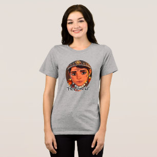En Tri-matière T-shirt Bella+Canvas pour femmes, Blac solide
