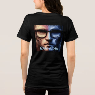 En Tri-matière T-shirt Bella+Canvas pour femmes, Blac solide
