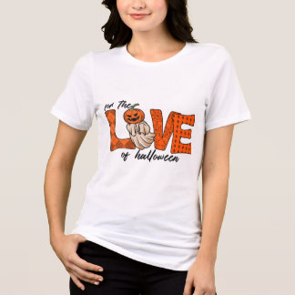 En Tri-matière T-shirt Boo Halloween avec un thème d'amour