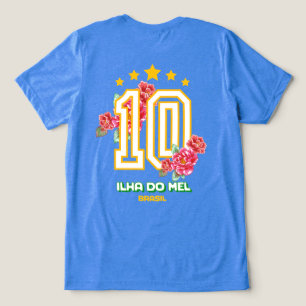 En Tri-matière T-shirt Brésil, Ilha do mel Brasil Tshirt, Floral