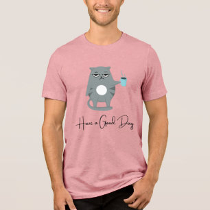 En Tri-matière T-shirt Café Bonne Journée Grumpy Cat