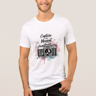En Tri-matière T-shirt Capture d'appareil photo vintage