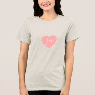 En Tri-matière T-Shirt casual à motif cœur blanc pour femmes