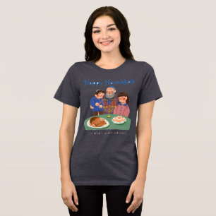En Tri-matière T-shirt "C'est temps d'allumer les bougies et les 