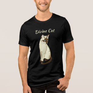 En Tri-matière T-shirt Chat Divin