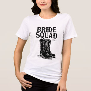 En Tri-matière T-shirt chic monochrome pour enterrement de vie de