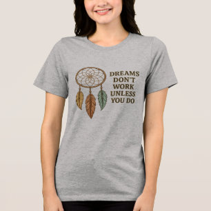 En Tri-matière T-Shirt Citation Motivante pour Femmes   Inspirant