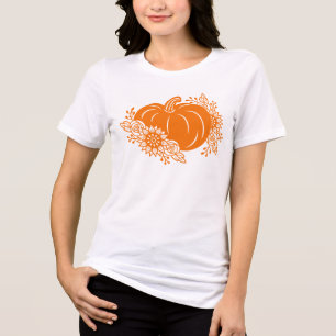 En Tri-matière T-shirt Citrouille Halloween - Cou de l'équipage
