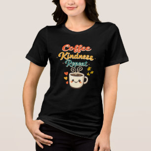 En Tri-matière T-shirt Coffee Kindness Repeat Mignon Rétro Amateu