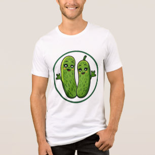 En Tri-matière T-shirt couple de cornichons mignons drôles Kawaii