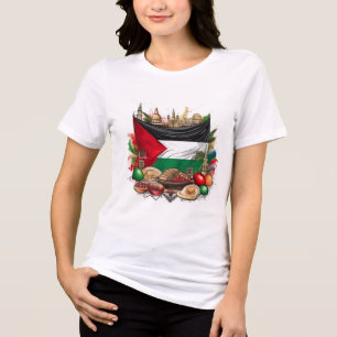 En Tri-matière T-shirt Culture et nourriture du patrimoine palest
