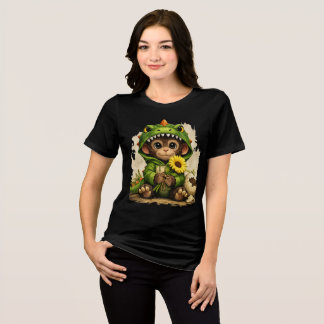 En Tri-matière T-shirt Cute Dino Monkey – Cadeau d'animal adorabl
