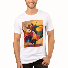 T-Shirt d'Art de Danse de Couple Africain