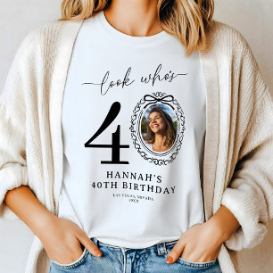 En Tri-matière T-Shirt de Anniversaire Personnalisé avec Photo 'L
