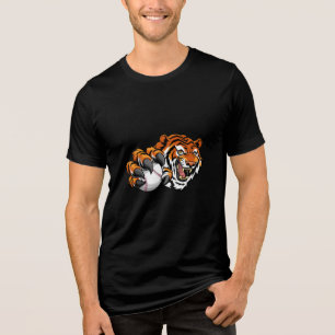 En Tri-matière T-shirt de baseball Fierce Tiger