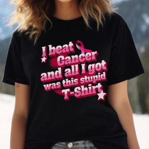 En Tri-matière T-shirt de la survivante du cancer du ruban rose,