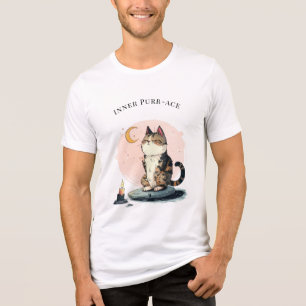 En Tri-matière T-shirt de méditation Inner Purr-ace pour chat