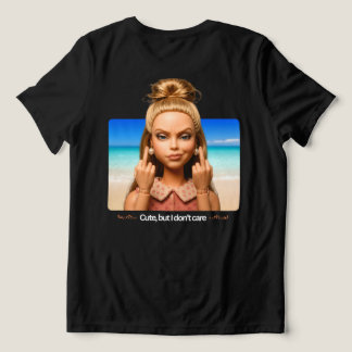En Tri-matière T-shirt de plage drôle mignon mais je m'en fiche