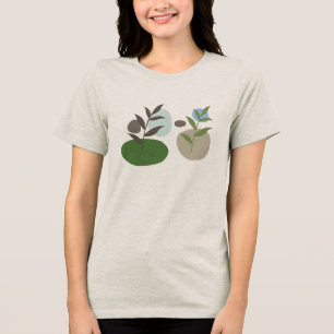 En Tri-matière T-Shirt de style Boho – Tee graphique bohémien gra