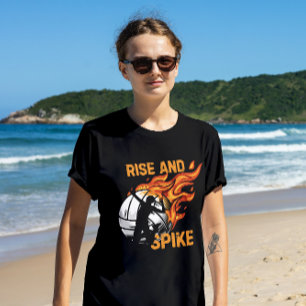 En Tri-matière T-shirt de volley-ball de levage et de Spike Funny