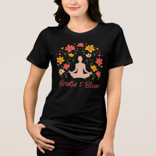 En Tri-matière T-shirt de yoga Breathe & Bloom - Chemise tri-blen