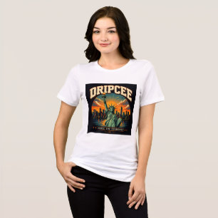 En Tri-matière T-Shirt Dripcee Statue de la Liberté