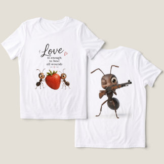 En Tri-matière T-shirt drôle et mignon avec des fourmis qui aimen