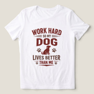 En Tri-matière T-shirt drôle pour amateur de chiens Je travaille
