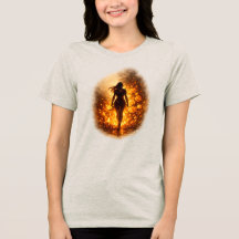 T-shirt Elle Marche à Travers le Feu