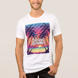 En Tri-matière T-shirt Endless Summer plage de style rétro