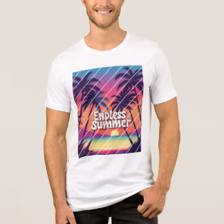 En Tri-matière T-shirt Endless Summer plage de style rétro