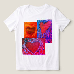 En Tri-matière T-shirt Enfants Coeurs multiples