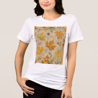 En Tri-matière T-shirt féminin évoquant la chute