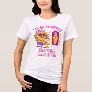 En Tri-matière T-shirt Feminist Funny Solar Power - Femme inculpé