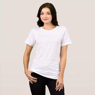 En Tri-matière T-shirt Femme Bella+Canvas, Blanc, Adu