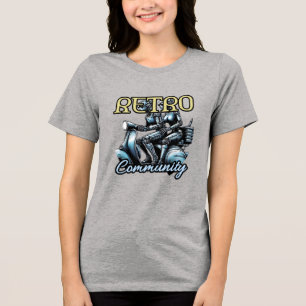 En Tri-matière T-shirt Femme Bella+Canvas, Blanc, Adu