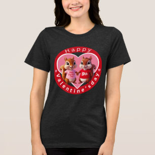 En Tri-matière T-shirt femme Heureuse Sainte-Valentin