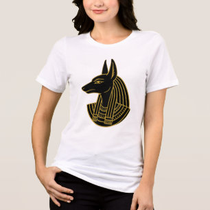 En Tri-matière T-Shirt femme Mystical Anubis Golden Line Art