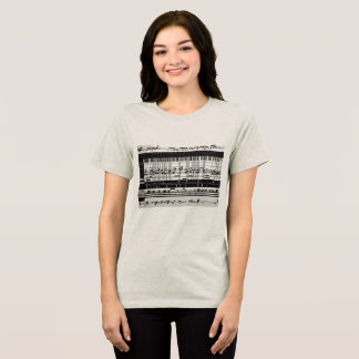 En Tri-matière T-shirt femme notes de musique 