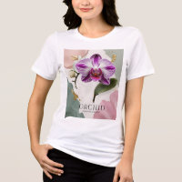 T-shirt femme orchidée élégante