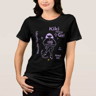En Tri-matière T-Shirt Fille Ramen Kawaii | Amour pour les Nouill