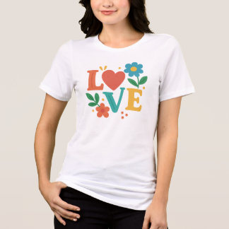 En Tri-matière T-shirt Fleur d'amour