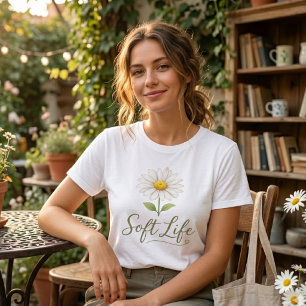 En Tri-matière T-Shirt Fleur de Watercolor Aesthetic de Vie Douce