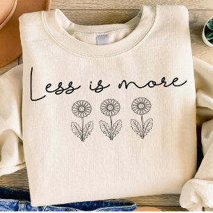 En Tri-matière T-Shirt Floral Ligne Artistique Minimaliste Moins 