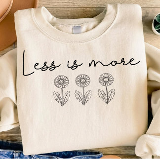 En Tri-matière T-Shirt Floral Ligne Artistique Minimaliste Moins