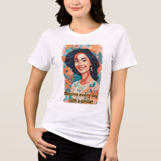 En Tri-matière T-shirt Flowers and Smiles