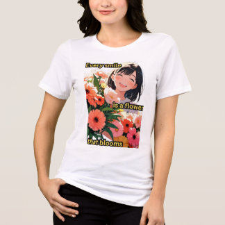 En Tri-matière T-shirt Flowers &Smiles